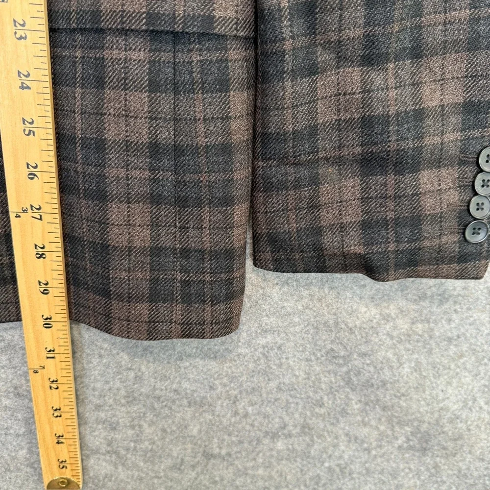 Stafford Signature Tweed Sport Coat Mens 44 R Slim‎ Tartan Plaid Blazer Jacket